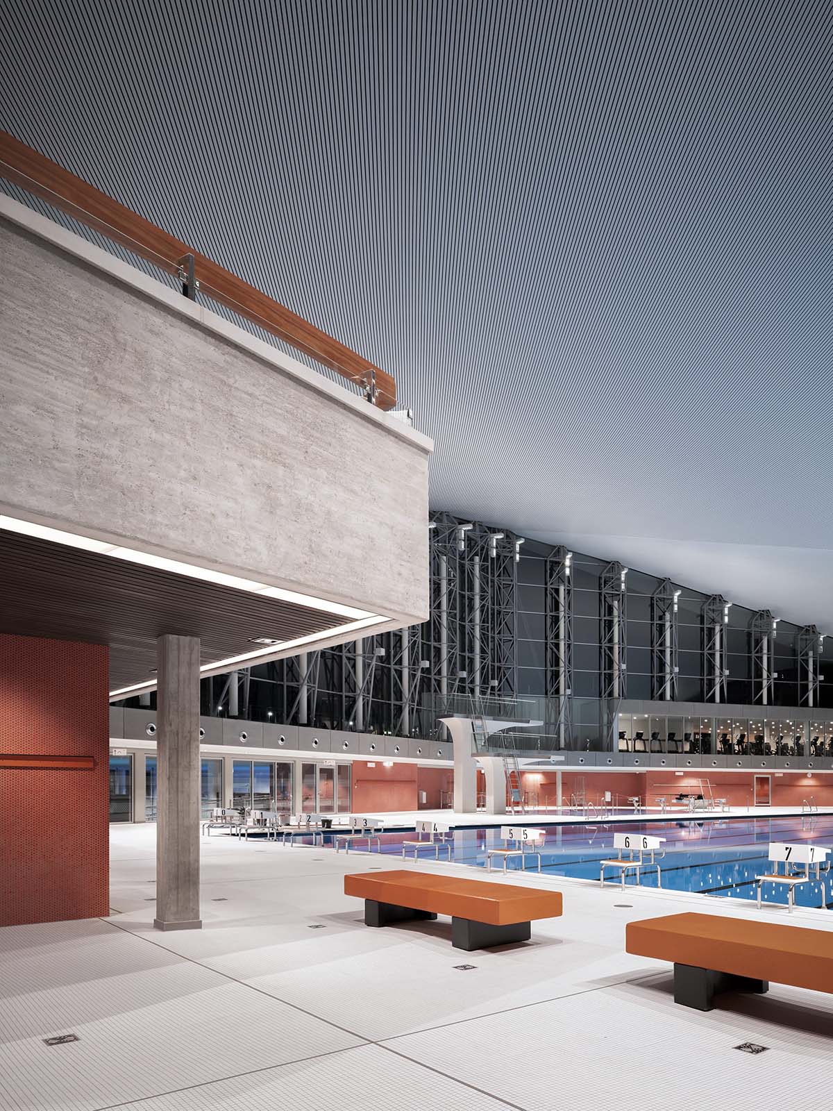 gmp refurbishes Hamburg's post-war leisure pool featuring two hyperbolic paraboloid shells