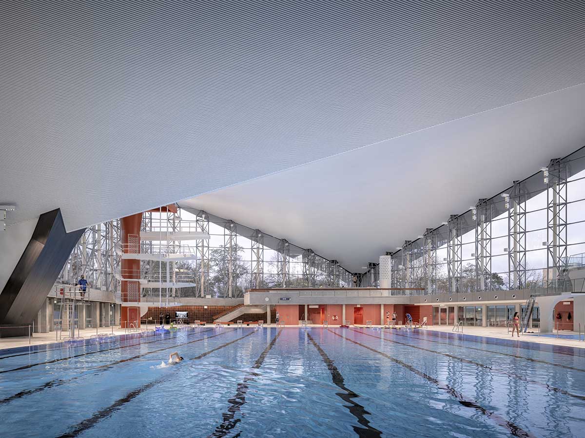 gmp refurbishes Hamburg's post-war leisure pool featuring two hyperbolic paraboloid shells