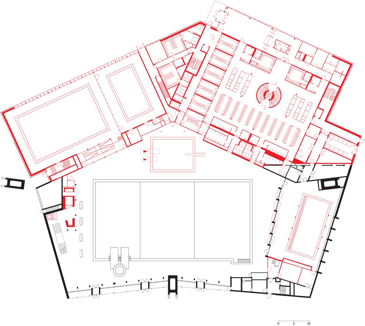 gmp refurbishes Hamburg's post-war leisure pool featuring two hyperbolic paraboloid shells