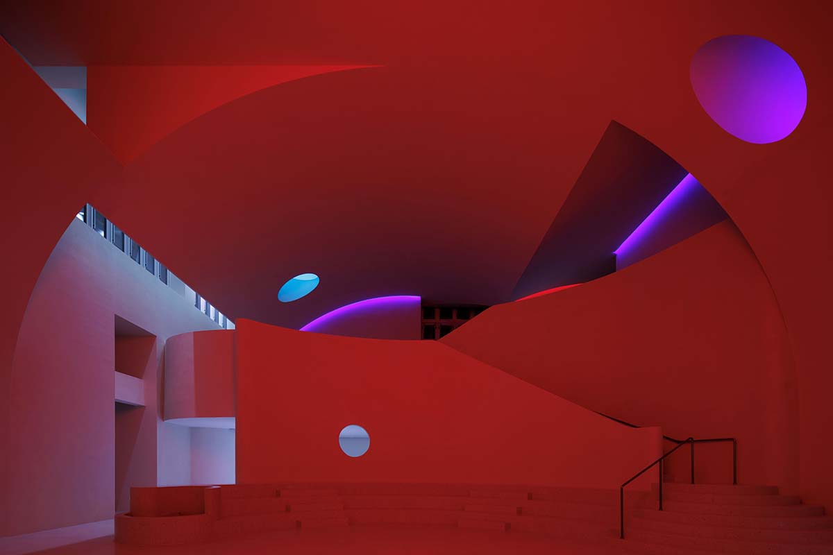 Wutopia Lab built an art gallery enveloped by Ferrari membranes to resemble