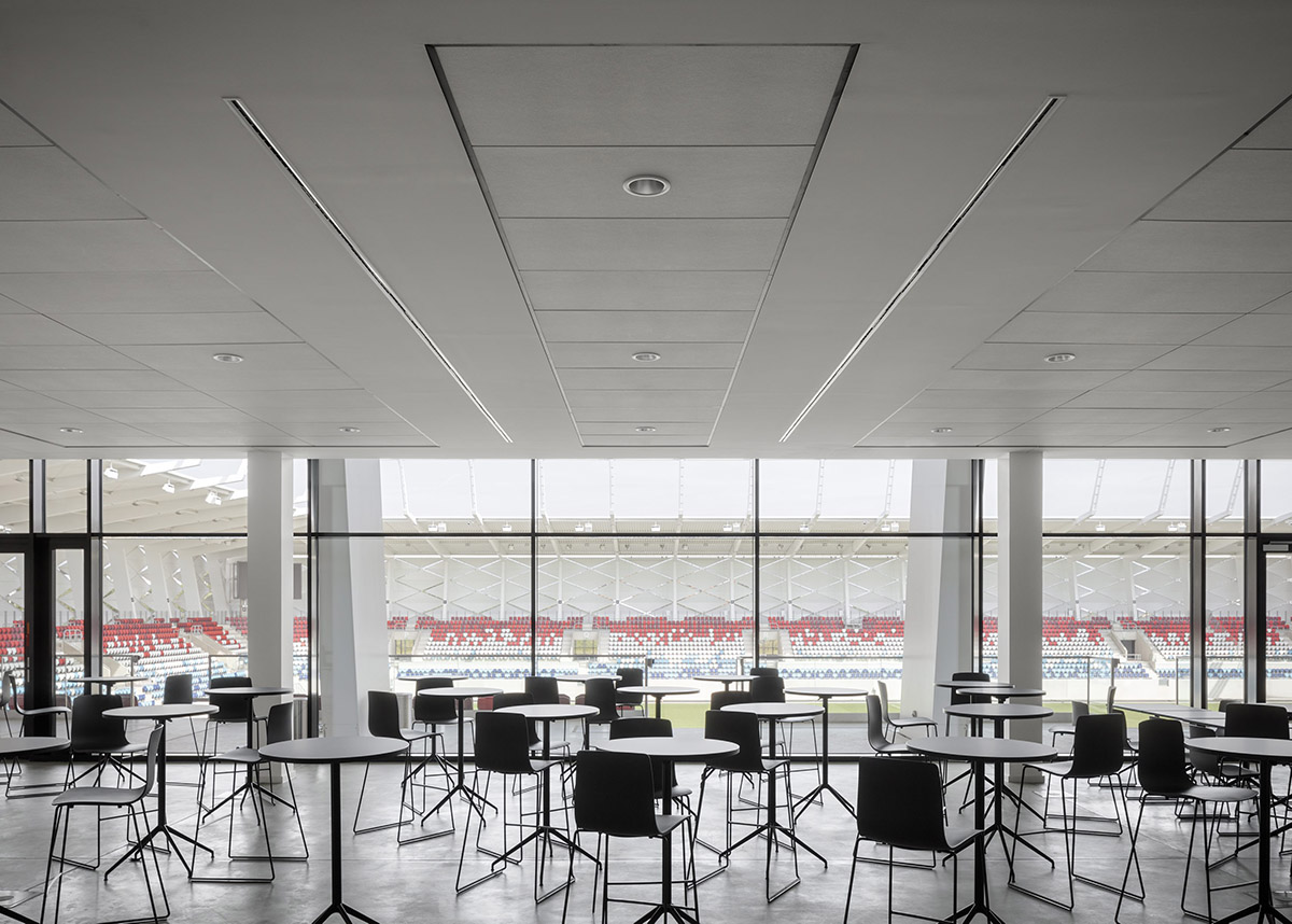 gmp completes Stade de Luxembourg football and rugby stadium with diamond-shaped façade