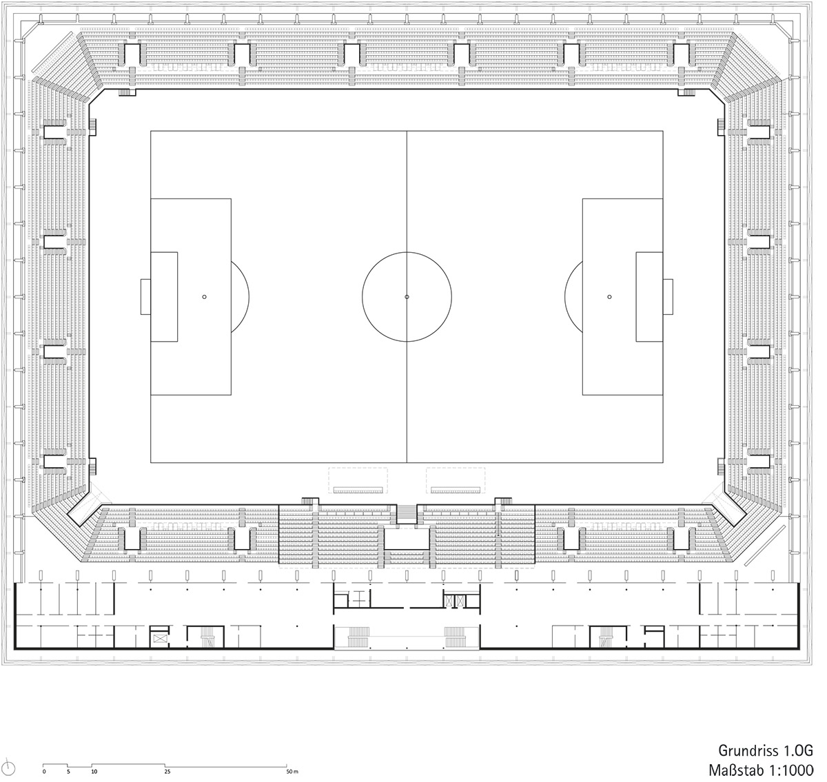 gmp completes Stade de Luxembourg football and rugby stadium with diamond-shaped façade