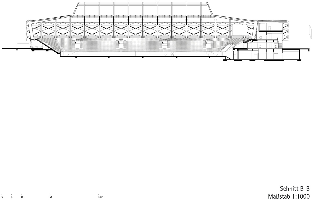 gmp completes Stade de Luxembourg football and rugby stadium with diamond-shaped façade