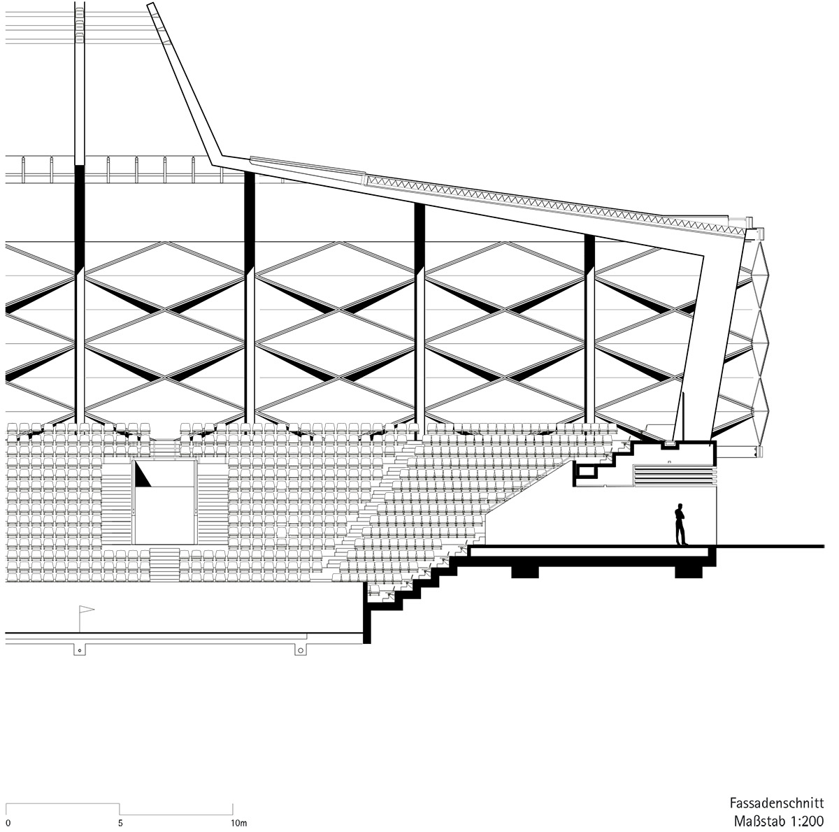 gmp completes Stade de Luxembourg football and rugby stadium with diamond-shaped façade