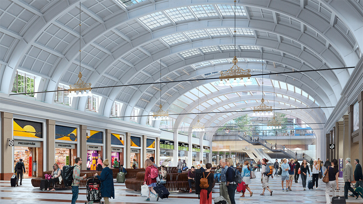 Foster + Partners-led team wins competition to design central station in Stockholm 
