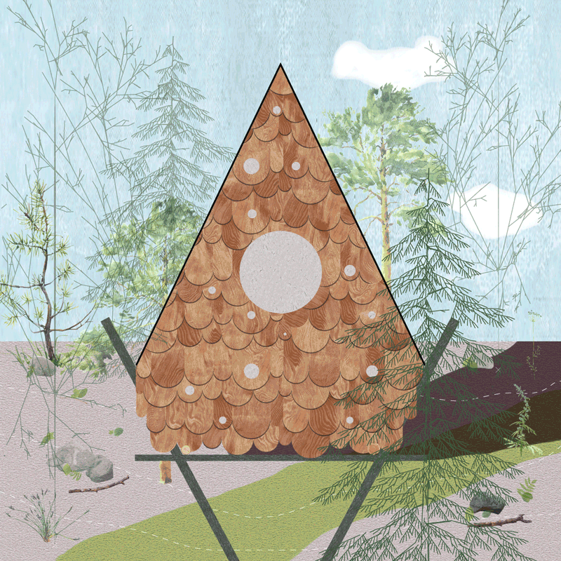 Studio North's Bird Hut not only serves for local birds but also for travellers in Canada