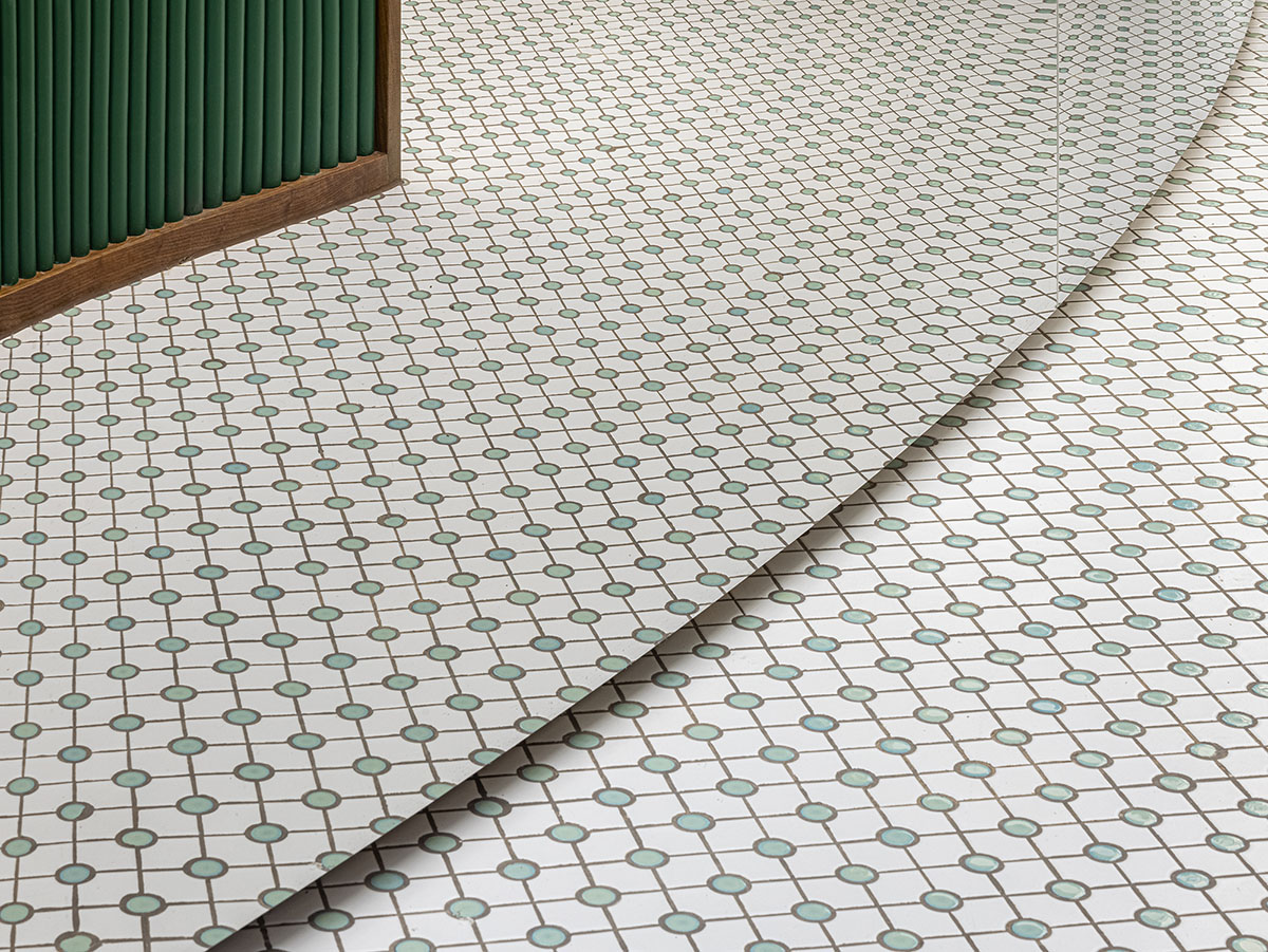 Haydon Shanghai features patterned tiles and mirrored surfaces evoking Shanghai's exotic houses