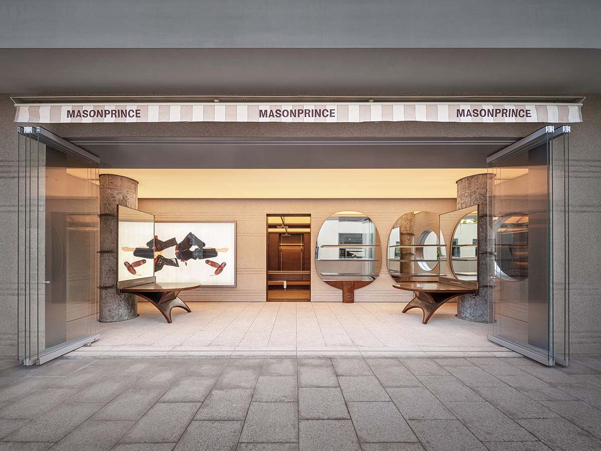 TOMO Design brings retro aesthetics with office-inspired scenography into a fashion store