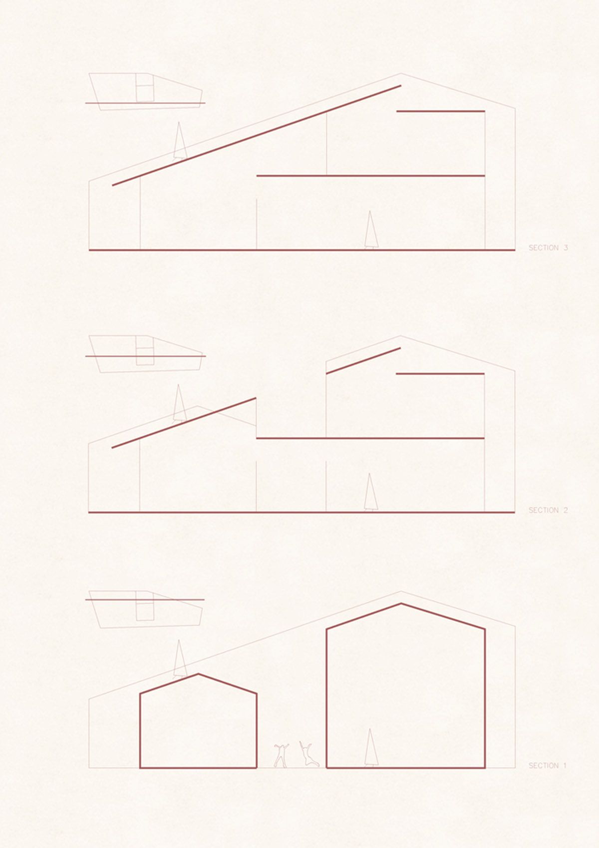 This reddish house features rooftop garden to make owners grow their own food in Vietnam