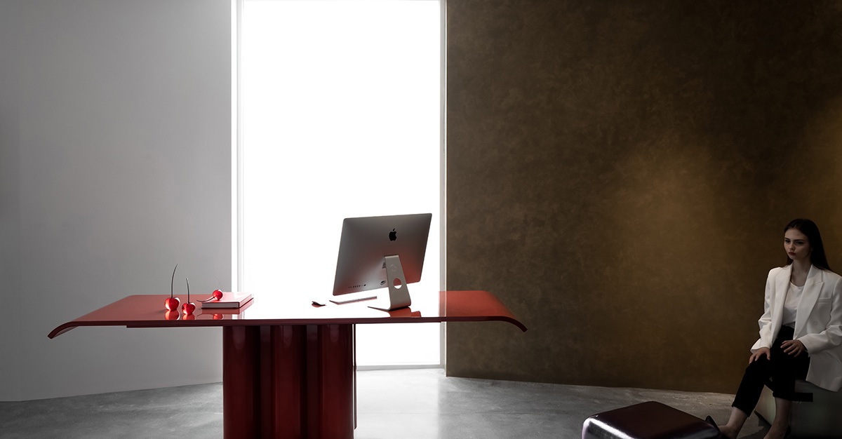 JG Phoenix creates paint-like interiors harmonized with geometric cut-outs for showroom in China