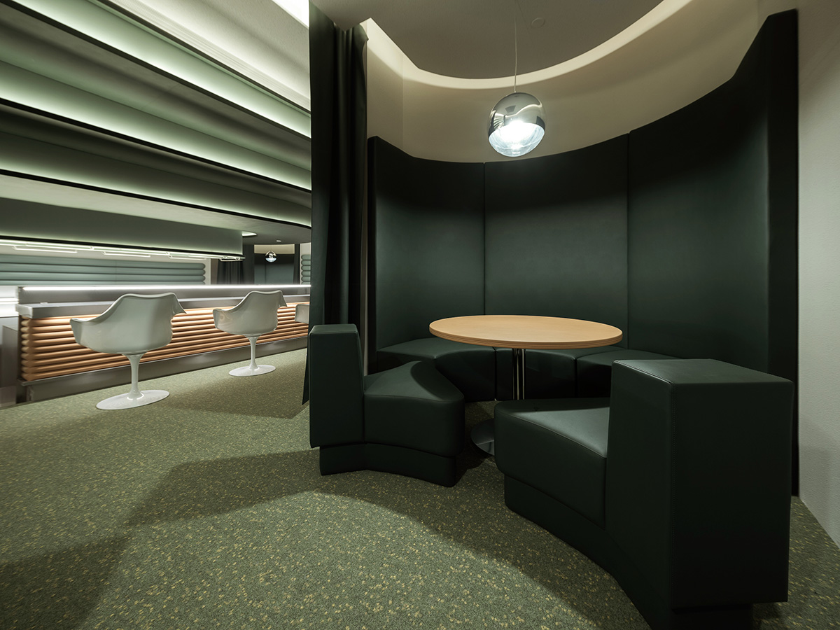 Various Associates creates retro-futuristic waiting hall in Shanghai