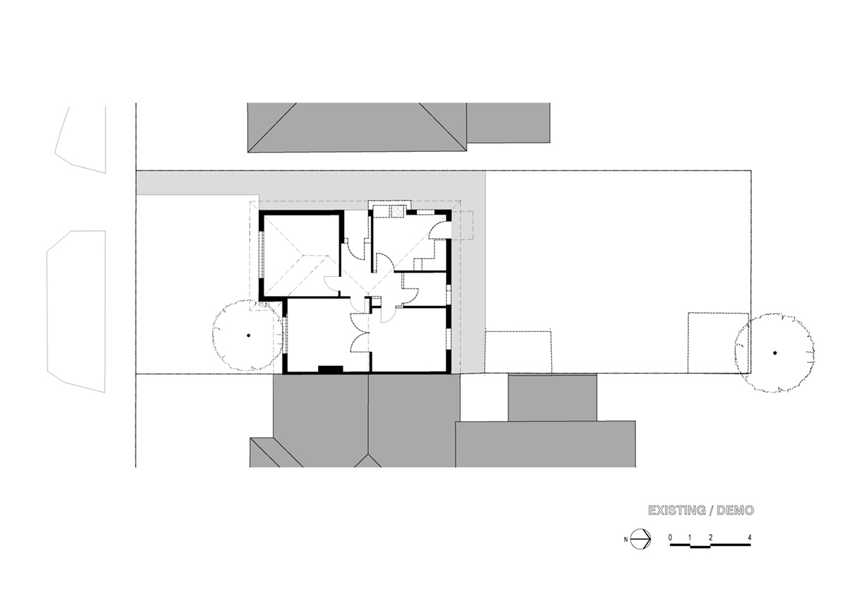 Atelier Red+Black built white Cascade House that features different patterns of brick in Melbourne