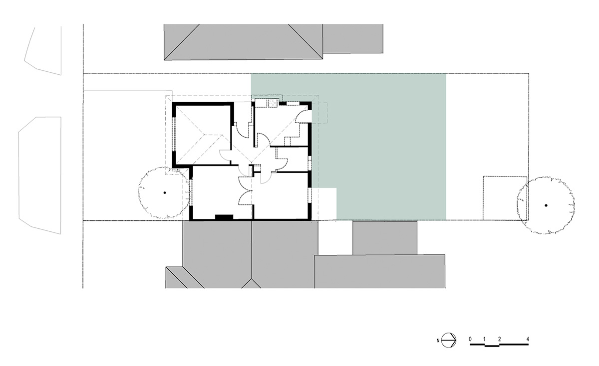 Atelier Red+Black built white Cascade House that features different patterns of brick in Melbourne