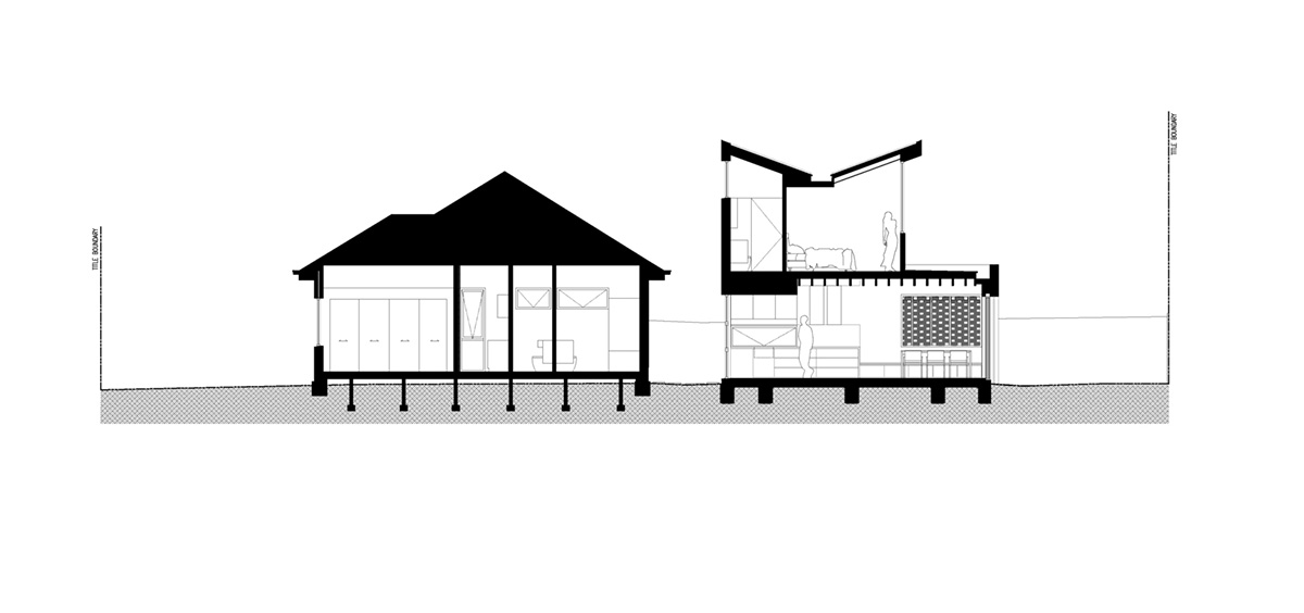 Atelier Red+Black built white Cascade House that features different patterns of brick in Melbourne