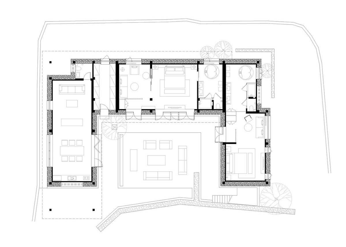 gad · line+ studio renovates old rubble houses and surrounding with light steel structures in China