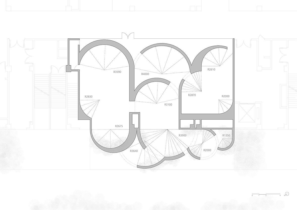 HAS design and research built a museum featuring curved walls resembling landscape caves 