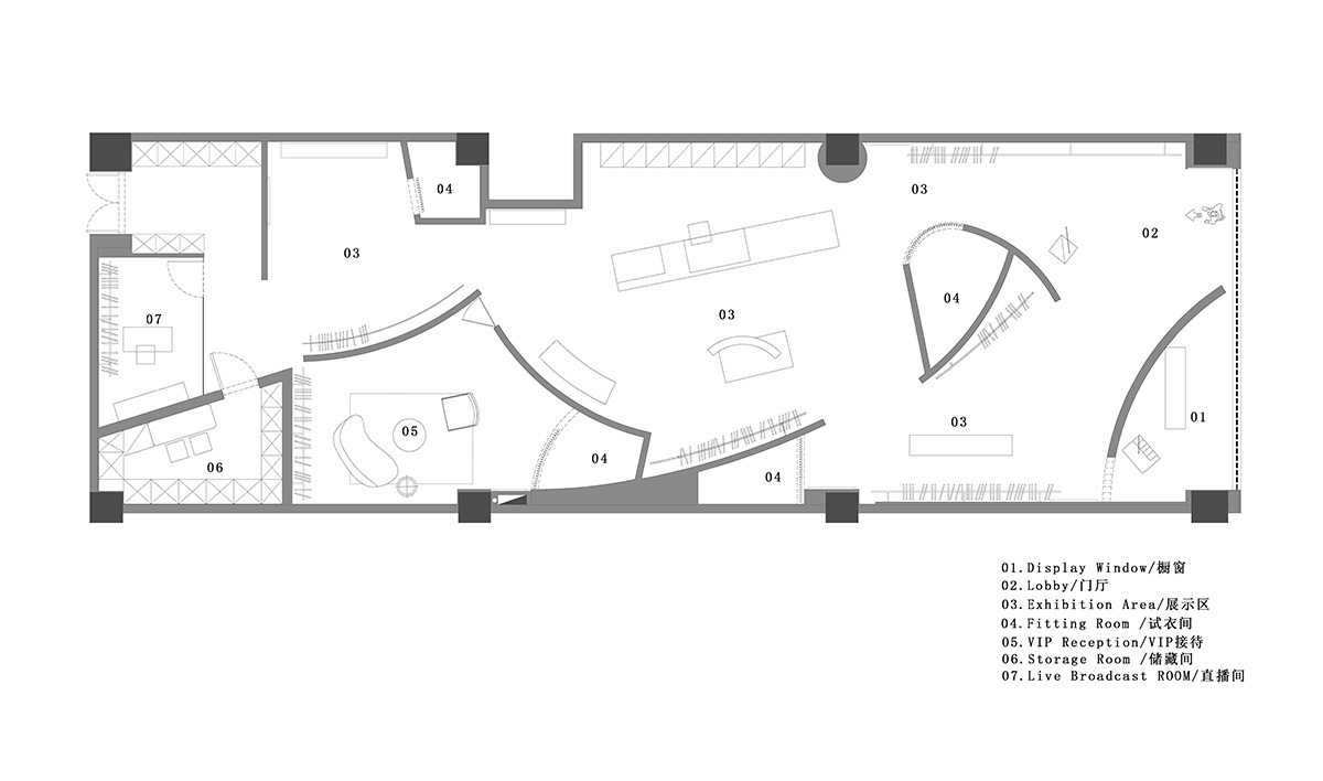 AD ARCHITECTURE designs store with light yellow curved walls that create comfort and softness 