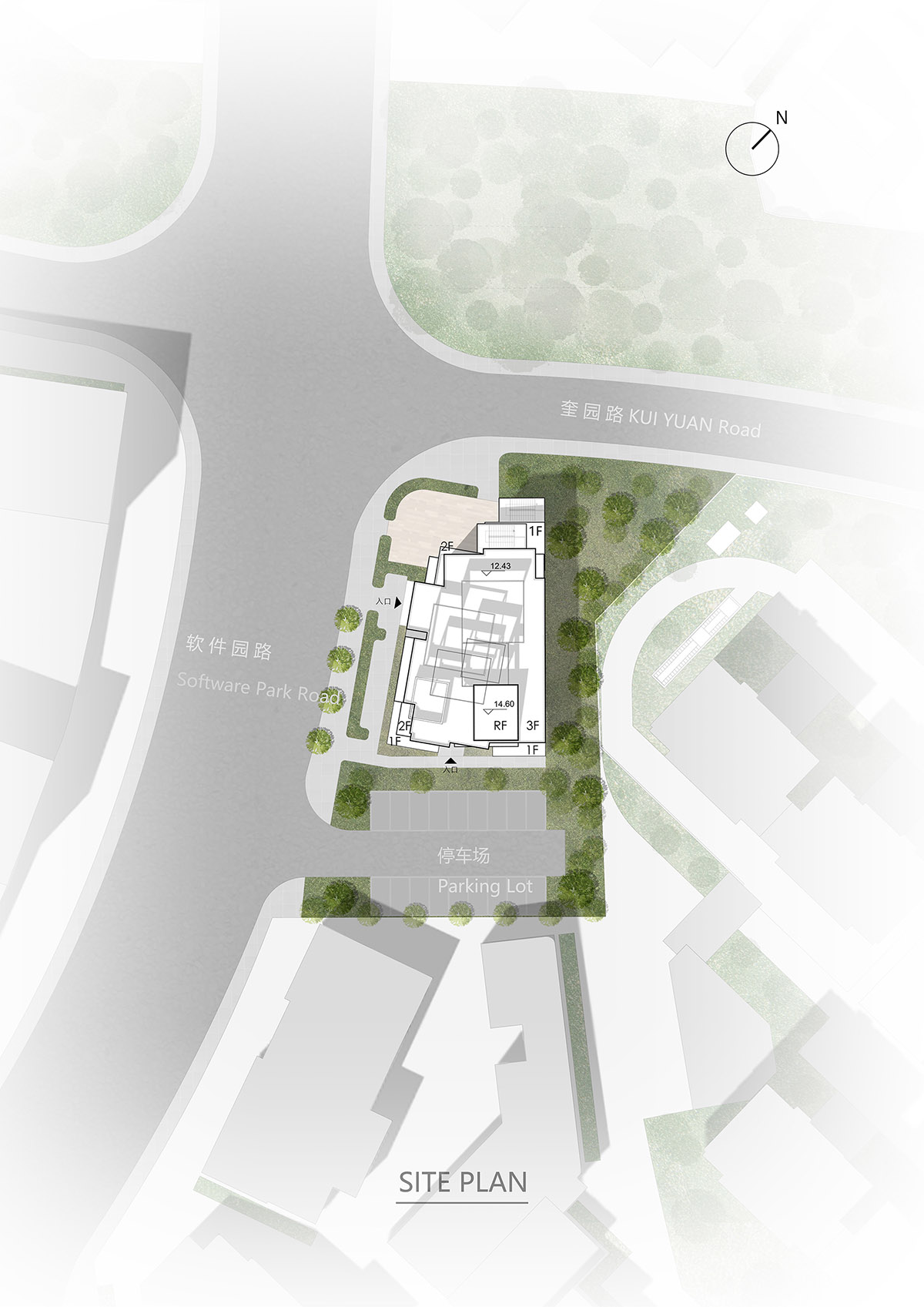 Wutopia Lab completes a Living Theatre Mount with white stacked volumes in China