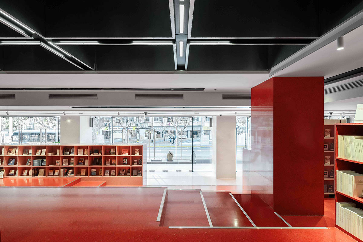 Shanghai Book City by Wutopia Lab clad in perforated metal panels giving a dazzling effect