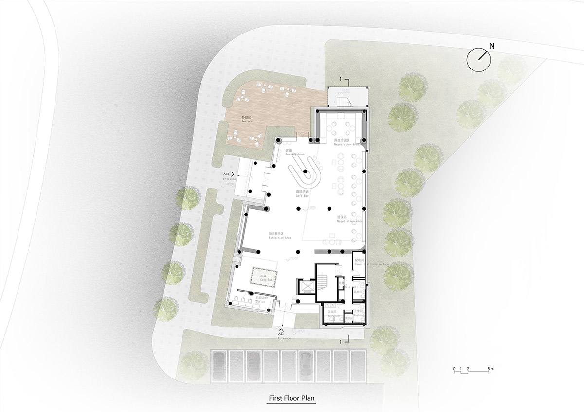 Wutopia Lab completes a Living Theatre Mount with white stacked volumes in China