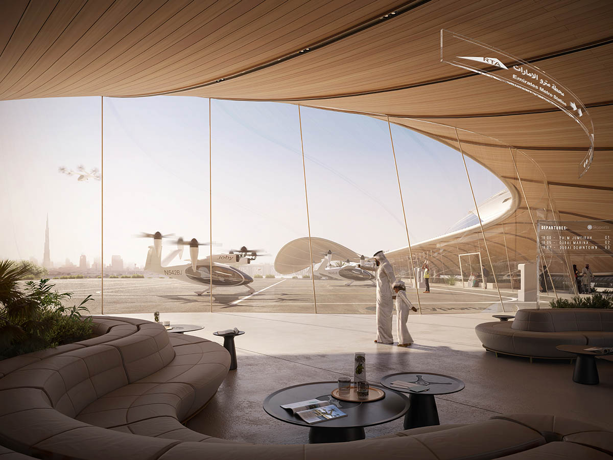 Foster + Partners unveils a provisional concept for Dubai vertiport terminal