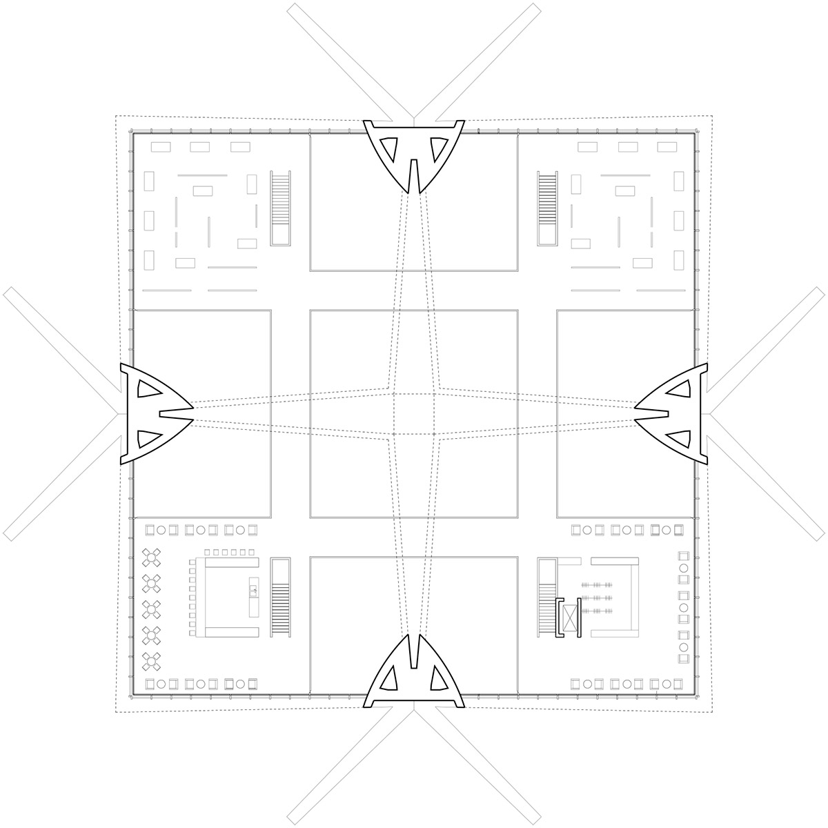 gmp refurbishes protected shell building by Ulrich M&uuml;ther in Magdeburg