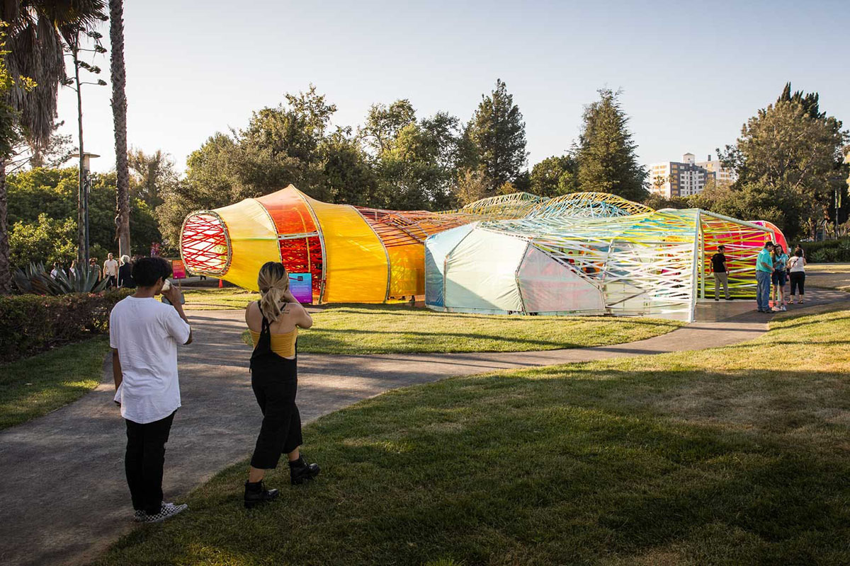 Selgascano's Serpentine Pavilion rebuilt in Los Angeles celebrating Second Home's new location
