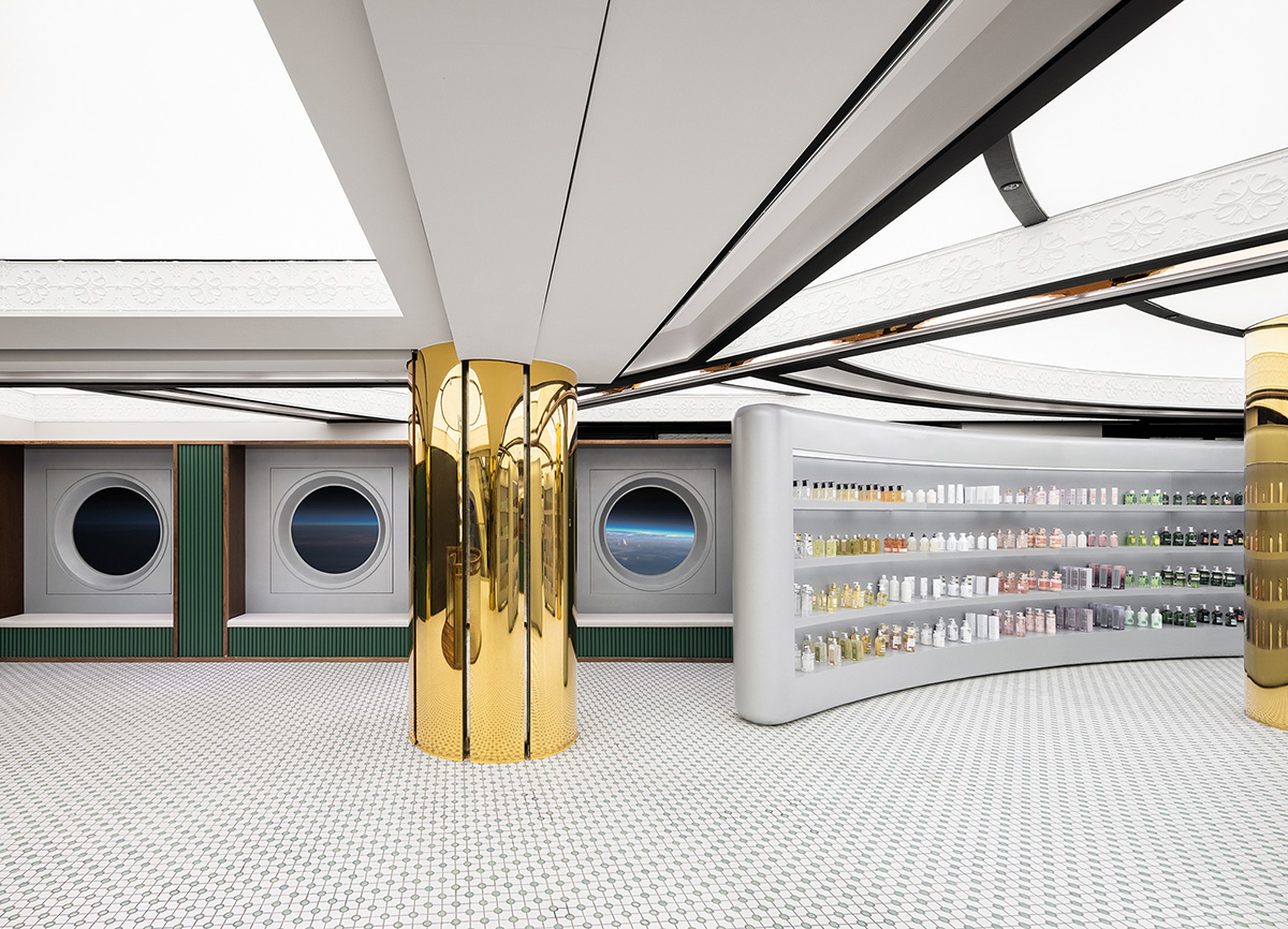 Haydon Shanghai features patterned tiles and mirrored surfaces evoking Shanghai's exotic houses