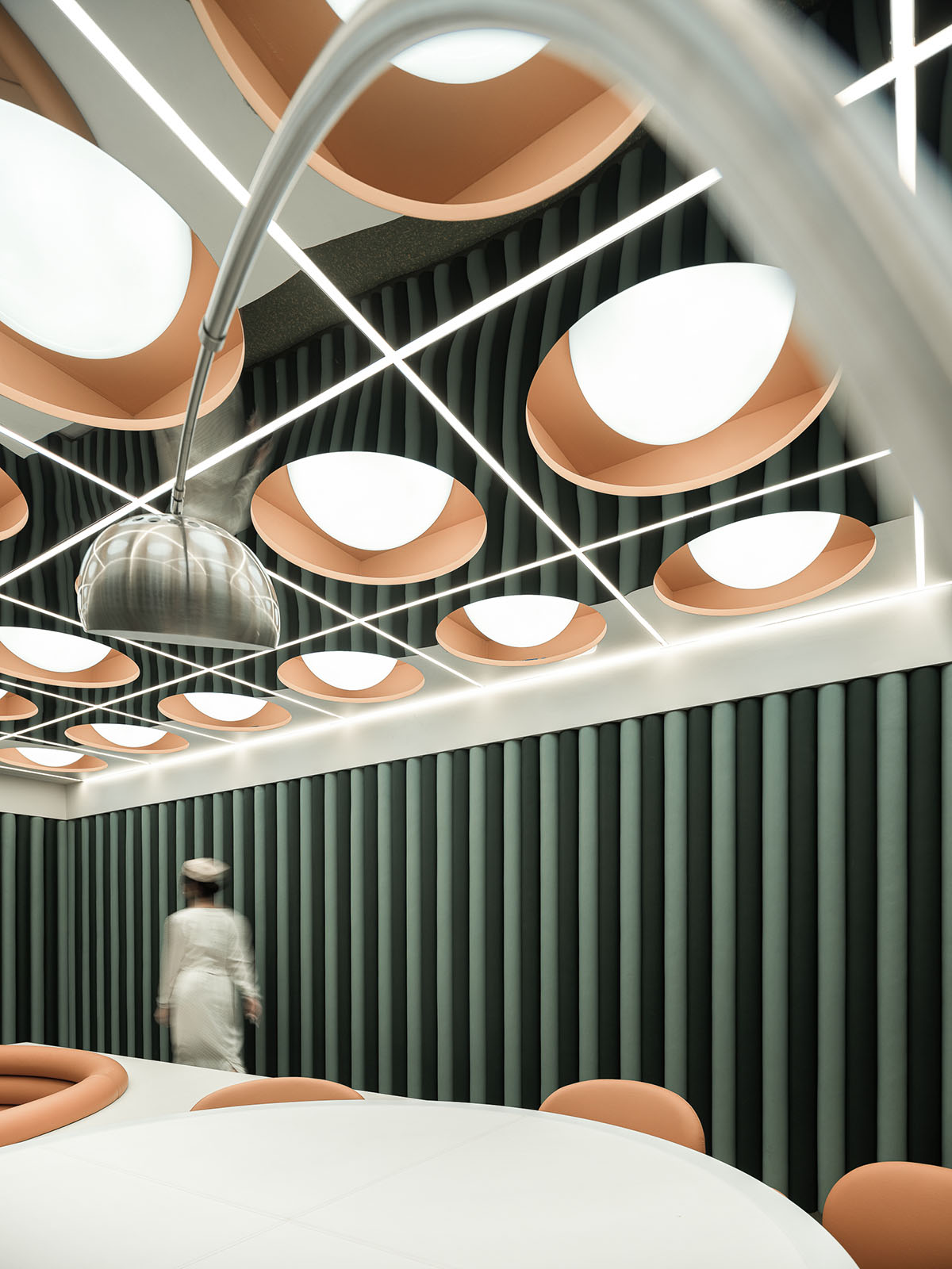 Various Associates creates retro-futuristic waiting hall in Shanghai
