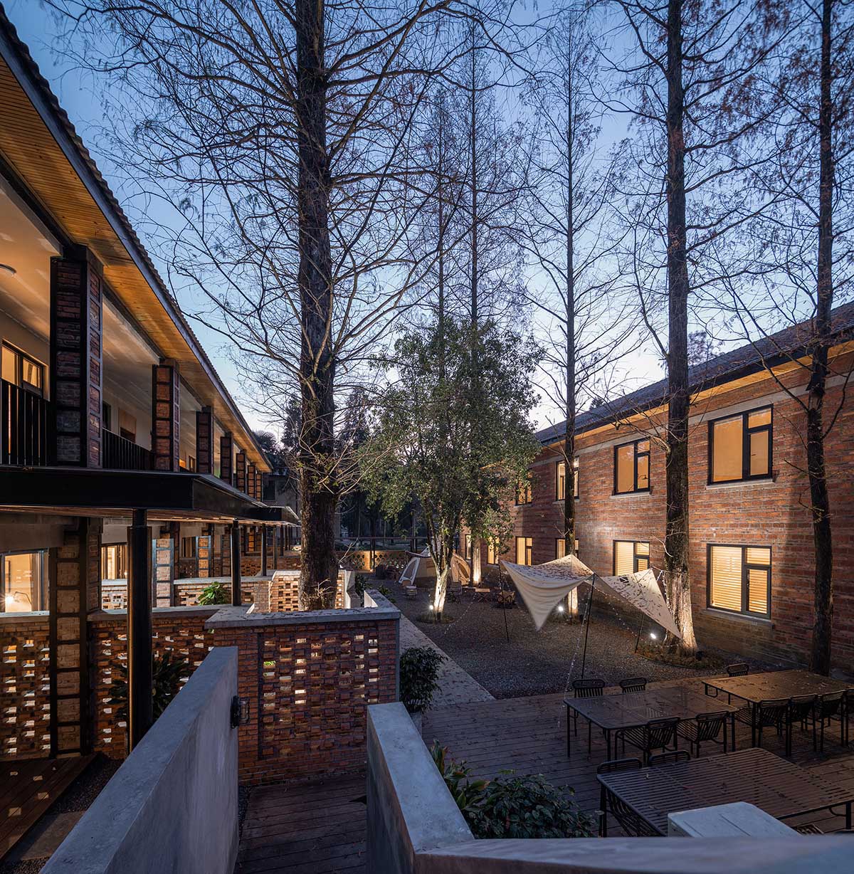 y.ad studio converts former hospital and old factory dormitories into homestay hotel in China