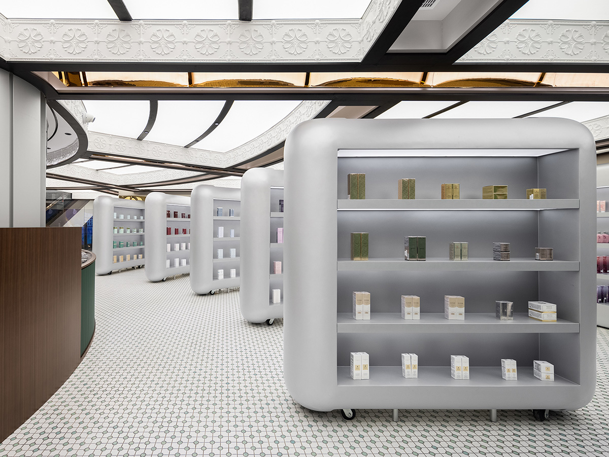 Haydon Shanghai features patterned tiles and mirrored surfaces evoking Shanghai's exotic houses