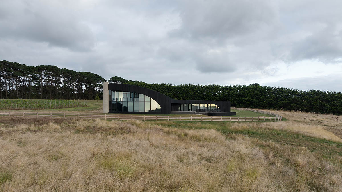 Wood Marsh translates topography lines into snake-like Peninsula House in Australia 