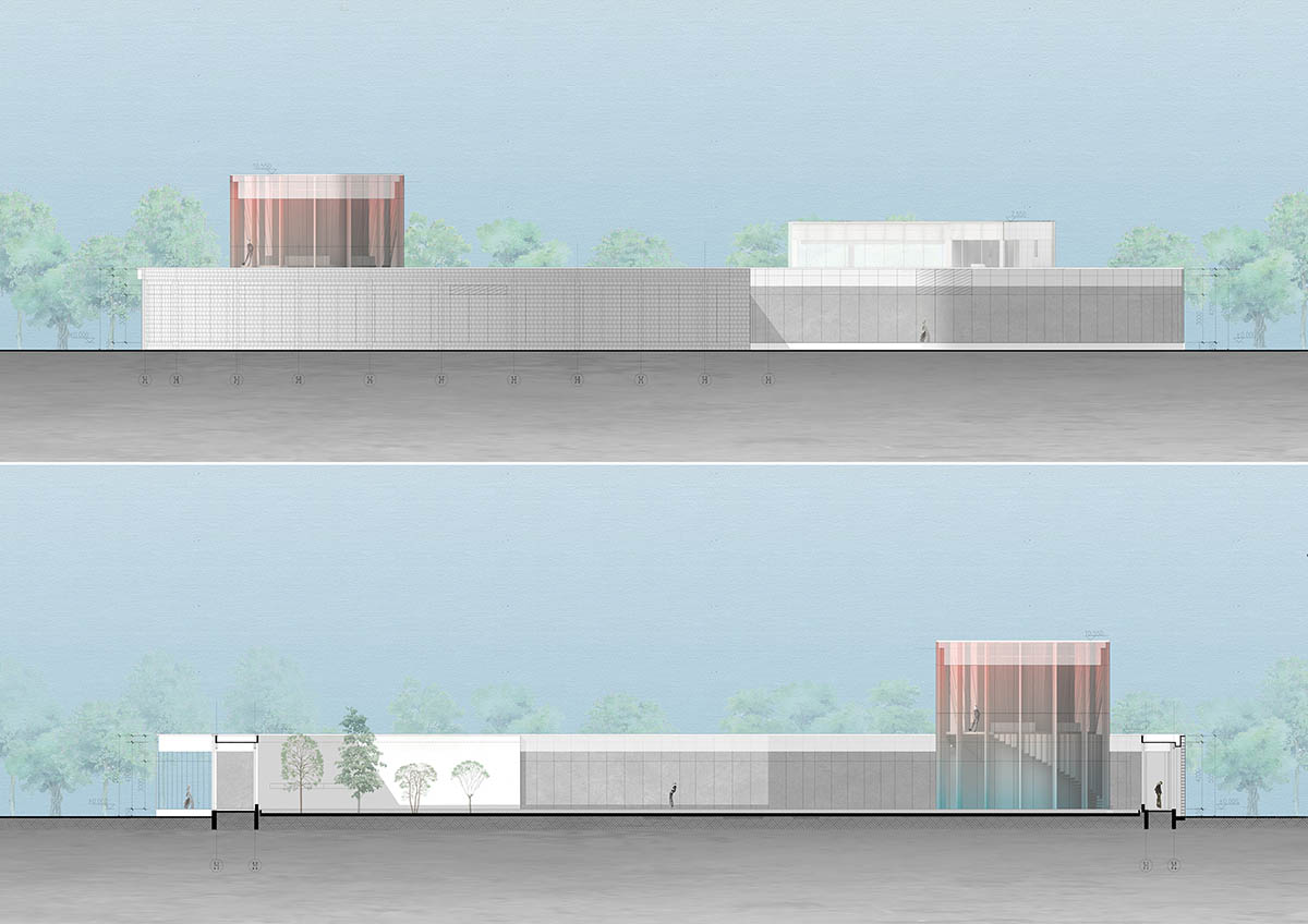 Circular, oval and square volumes form art museum designed by Wutopia Lab in China 