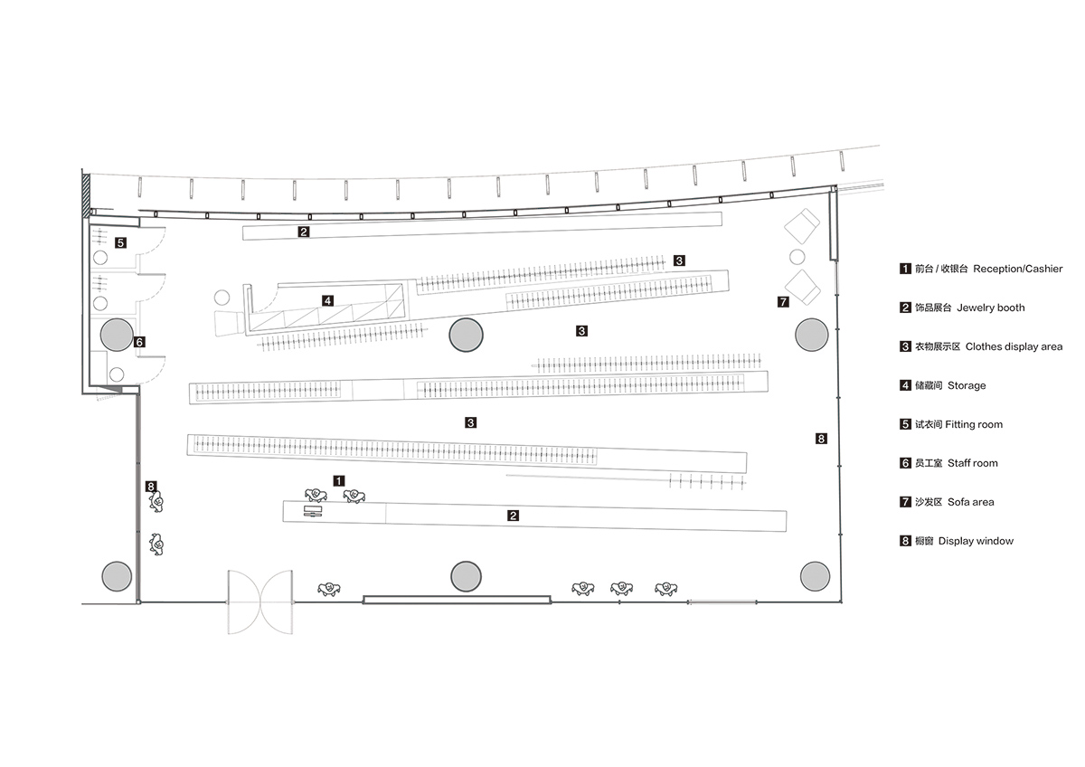 Various Associates creates a spatial experience of moving in waves for SND Sanya store in China