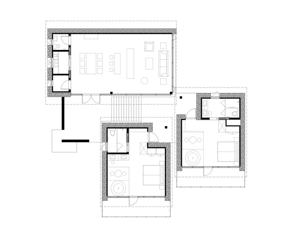 gad · line+ studio renovates old rubble houses and surrounding with light steel structures in China