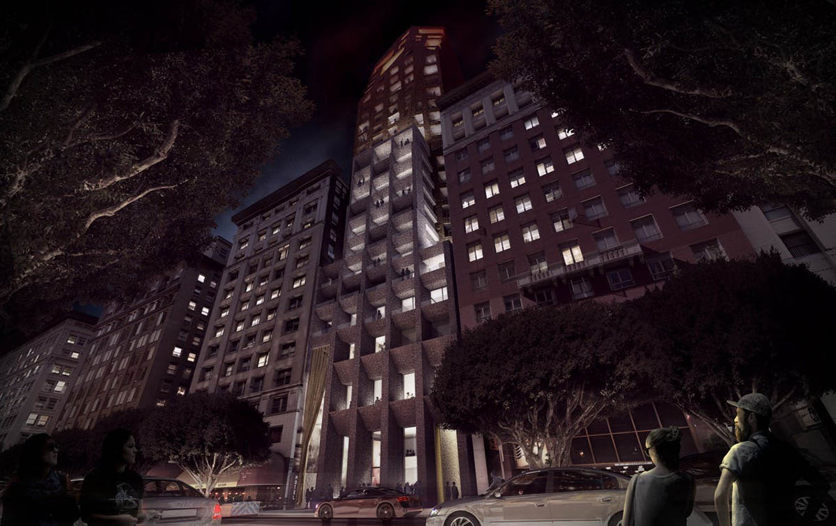 ASAP releases design for rock-formed hotel tower in Downtown Los Angeles