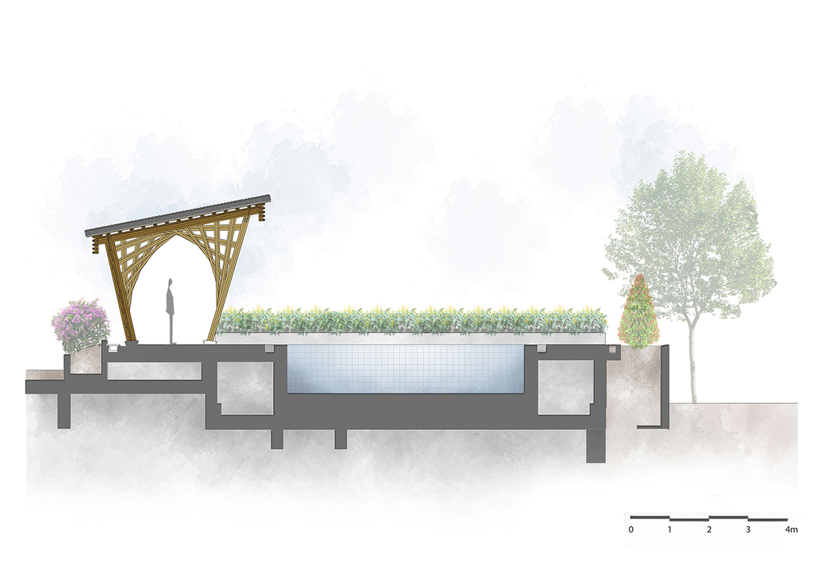 VTN Architects' Vinata Bamboo Pavilion creates a natural pathway in a garden of high-rise buildings