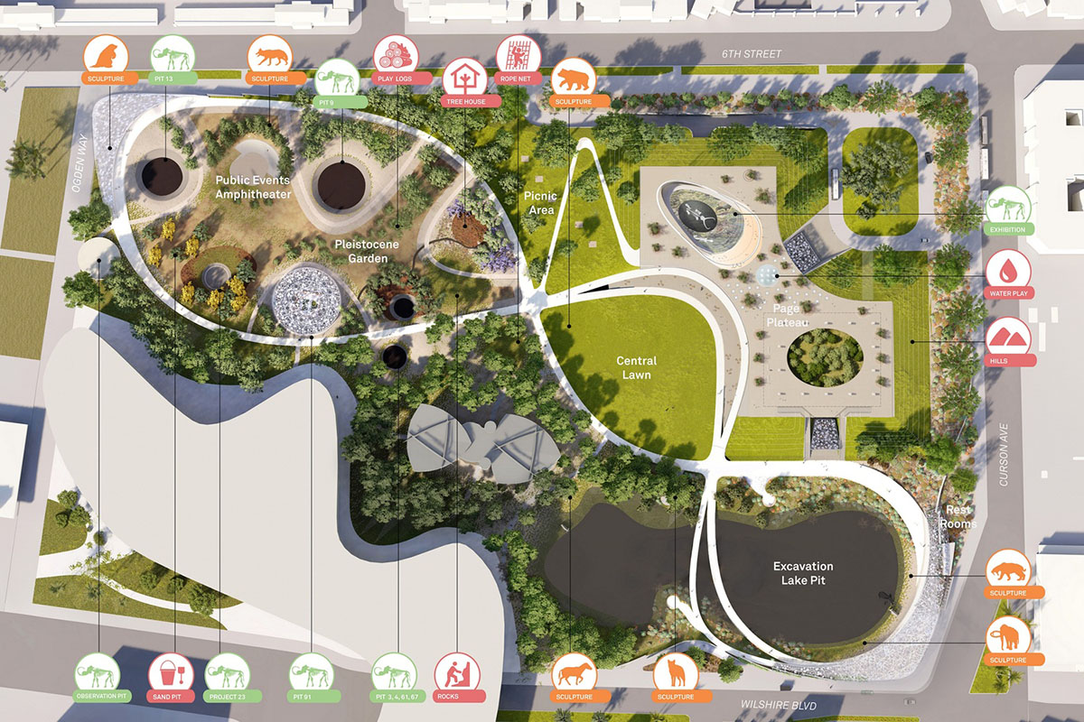 Dorte Mandrup, DS+R and WEISS/MANFREDI release masterplans to reimagine La Brea Tar Pits
