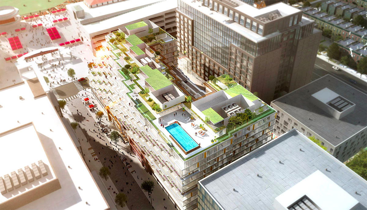 ODA New York's gradually ascending mixed-use tower tops out in Washington, D.C.