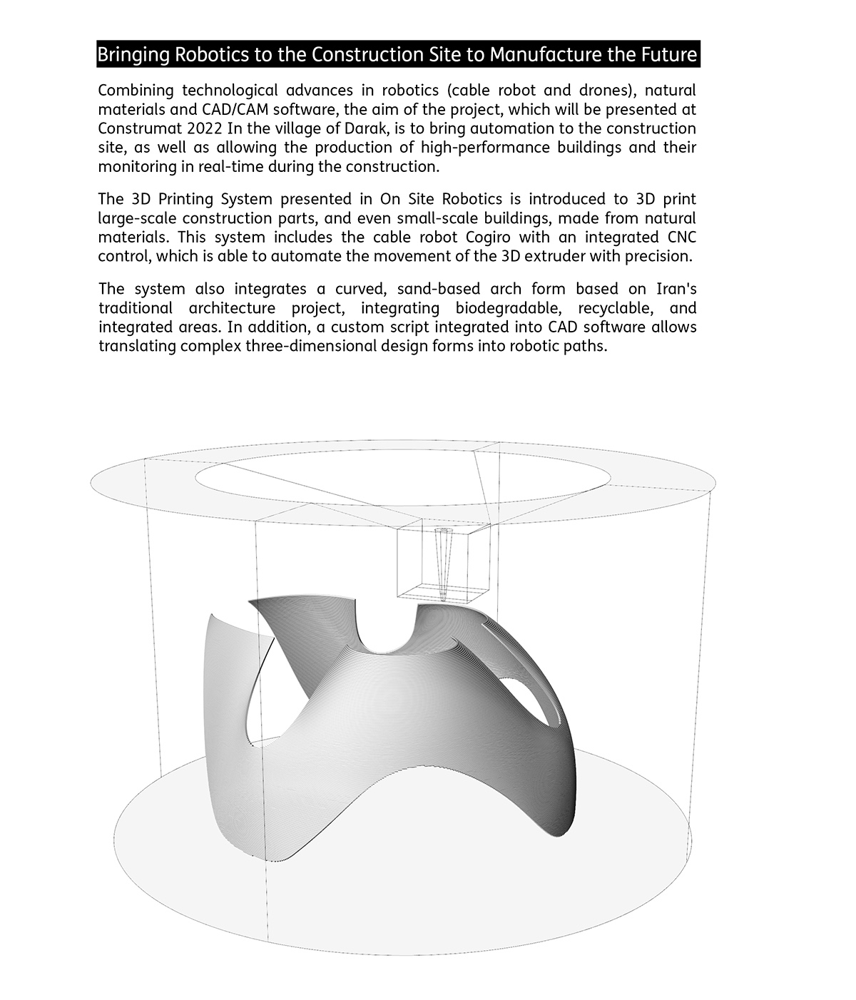 3D Printing Technology: The First 3D Printed Research Pavilion in Darak Village