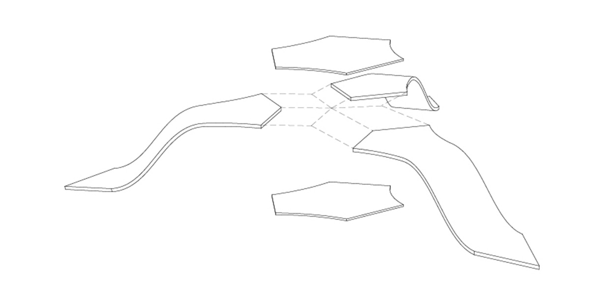 ITKE's BioMat students designed pavilion made of single-curved wood and biocomposite elements