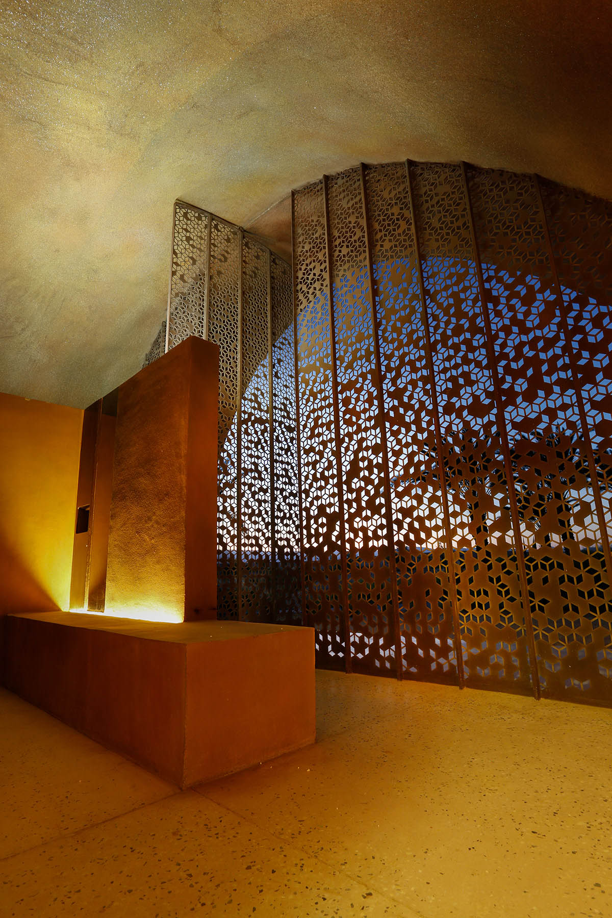 Oppenheim Architecture completes Ayla Golf Academy with wavy roofs in deserted landscape of Jordan