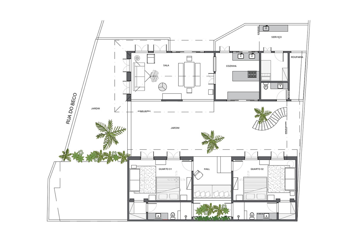 Trancoso House by Est&uacute;dio OR+K and TODOS Arquitetura features rustic details in Trancoso, Brazil
