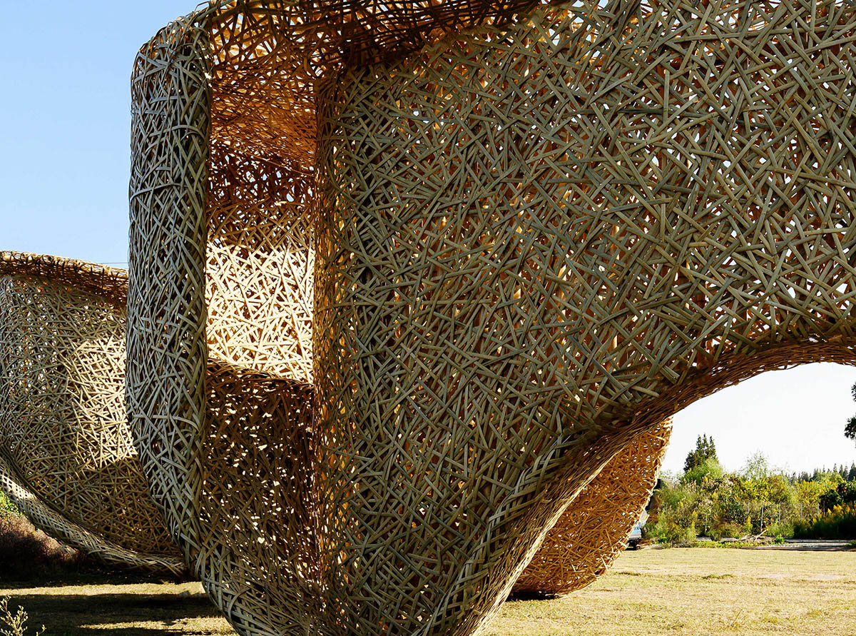 LIN architecture built meandering bamboo pavilion as a social generator in rural China