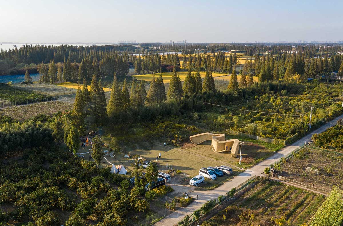 LIN architecture built meandering bamboo pavilion as a social generator in rural China