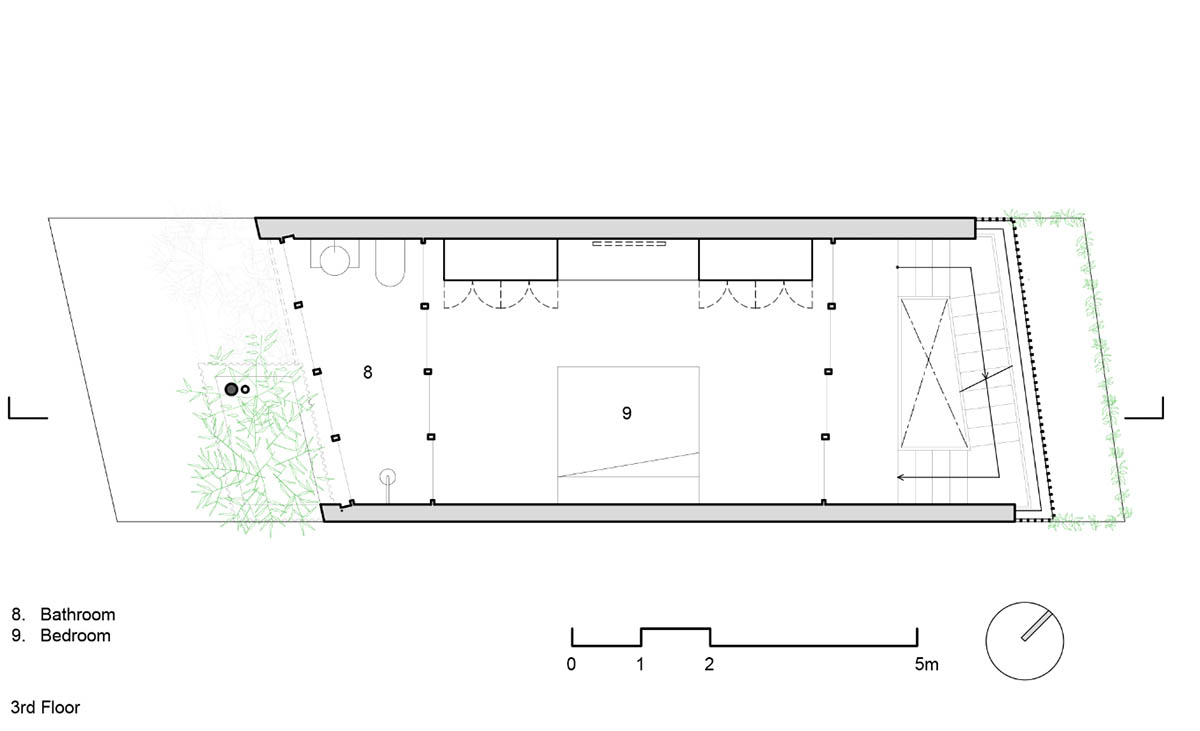 VTN Architects designs pop-up green facade for Bamboo House in a narrow site of Vietnam