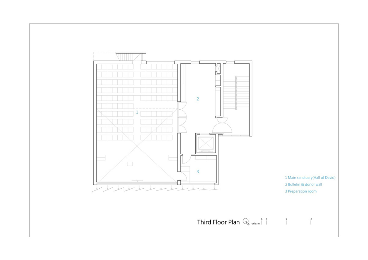 MAYU architects+ adds copper-coloured featherlike screen to main facade of Tung-Men Holiness Church