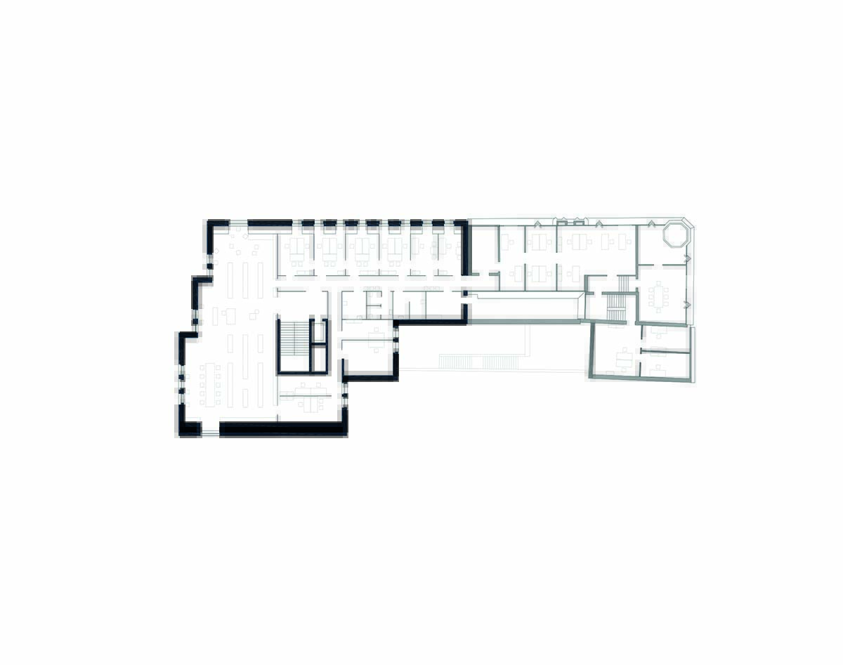 JSWD extends 1960s town hall with interlocking structures and perforated façade in Germany 