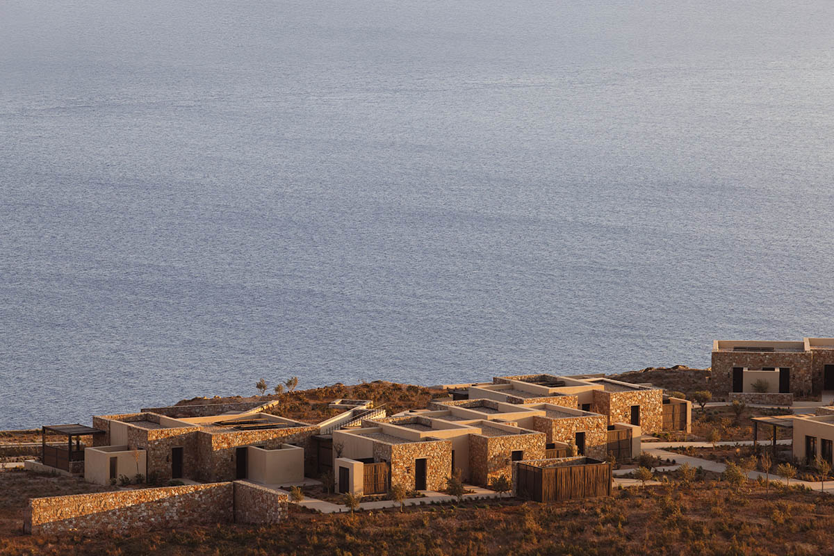 Eco-resort by Block722 pairs earthy and soft beige tones on Folegandros island 