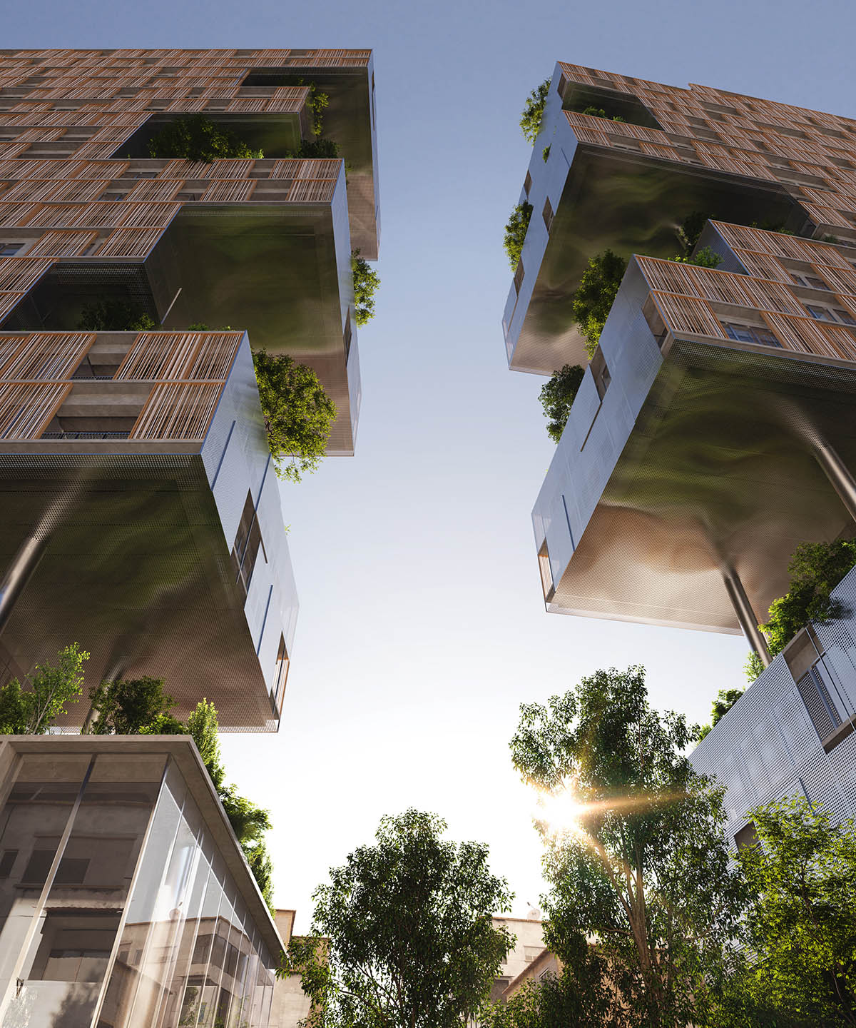 OODA unveils Ndarja, a pair of fragmented towers in the center of Tirana